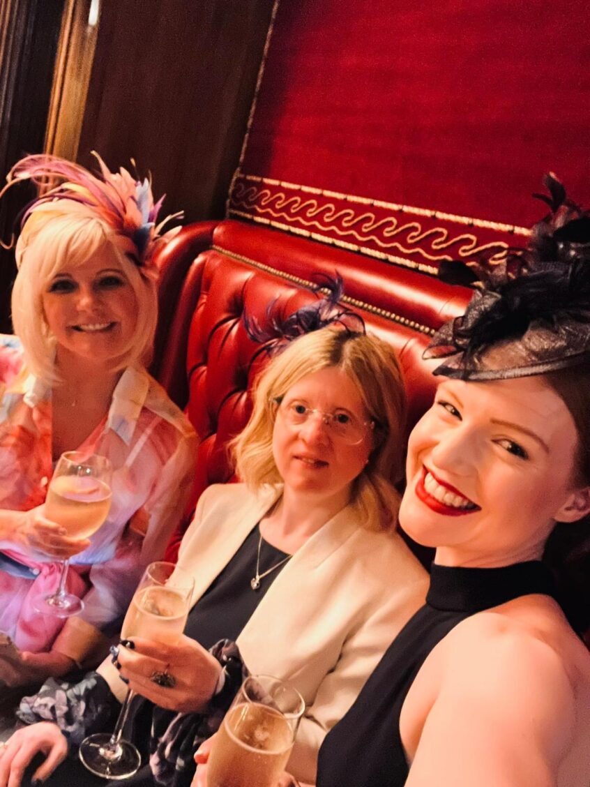Donna Jen Sophie ready for Buckingham Palace Garden Party May 24